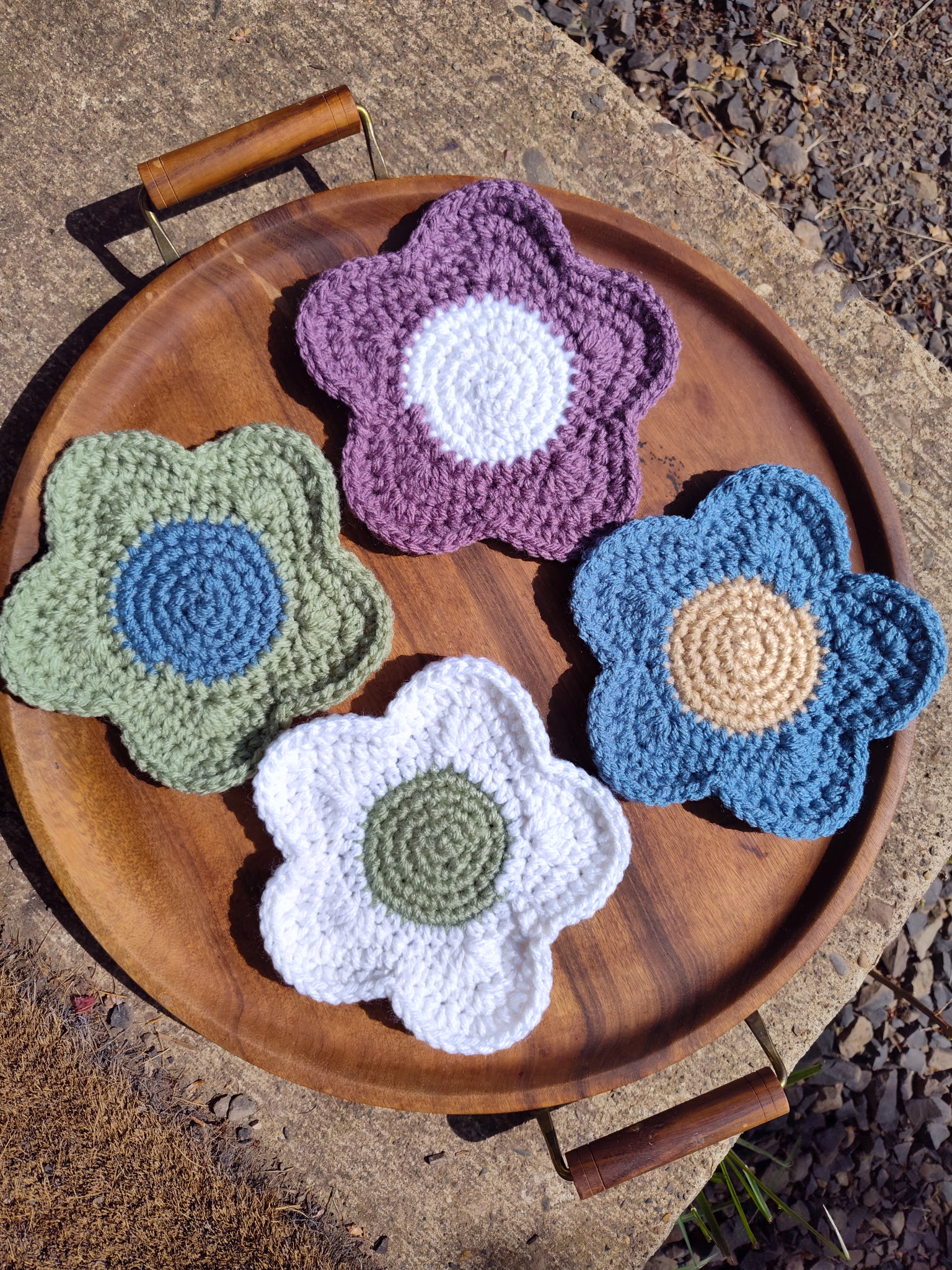 Flower coasters